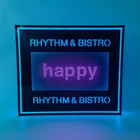 Logotipo personalizado Vip Display Led Letter Board Sign Acrílico Led Marquee Message Board Bottle Presenter Sign para Nightclub Lounge