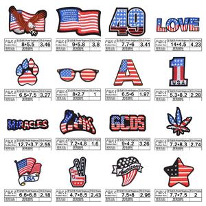 사랑 미국 플래그 스타 하트 7 월 4 일 자수 패치 옷 모자 패치에 사용자 정의 미국 독립 자수 철 - Product Image 6