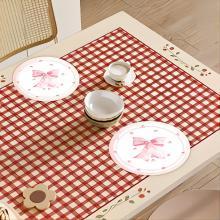 Assiettes de fête roses DAMAI avec nœuds, fournitures de table mignonnes et coquettes, décorations jetables en papier pour anniversaire de fille - Product Image 2