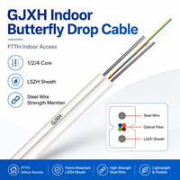 Câble de branchement intérieur FTTH GJXH le plus vendu, SM G652D G657A2, 2 fibres, LSZH, type arc, expédition rapide