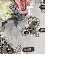 Ensemble de nappe et chemin de table anti-poussière en tissu dentelle TaiGen, motif géométrique de style américain, pour table basse et meuble TV