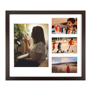 Màu nâu sẫm hình ảnh bằng gỗ khung với sawtooth móc tabs Treo Tường Khung hoàn hảo cho Áp phích đám cưới engagements trang trí nội thất - Product Image 1