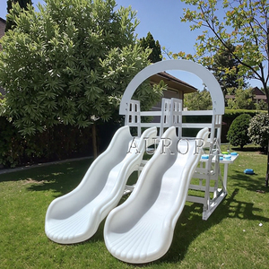 Thương Mại Sang Trọng Trong Nhà Trắng Nhựa Bóng Pit Trượt Đôi Làn Đường Bóng Hồ Bơi Slide Cho Trẻ Em Đảng Mềm Chơi Cho Trường Học Những Trường - Product Image 1