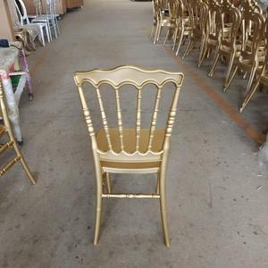 Chaise Napoléon en résine dorée, coussin moelleux, pour événements et fêtes, vente en gros Chine - Product Image 4