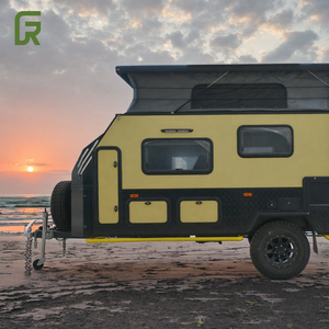 Lujo 4x4 híbrido RV caravana doble eje techo eléctrico impermeable al aire libre Camping fibra de vidrio remolque Panel Solar para todoterreno - Product Image 3