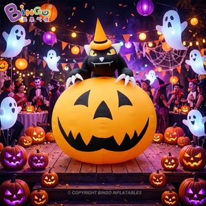 Decoraciones Inflables de Halloween para Exteriores, Calabaza <span class=keywords><strong>Fantasma</strong></span> Inflable Gigante Personalizada para Decoración de Fiestas en el Jardín - Product Image 1