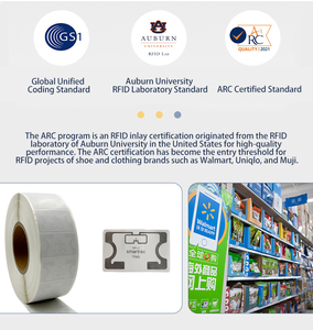 Mini-étiquette RFID UHF certifiée ARC ISO/IEC 18000-6C U <span class=keywords><strong>CODE8</strong></span> 128 bits EPC EPCglobal Gen 2 étanche autocollante 100 000 écritures - Product Image 3