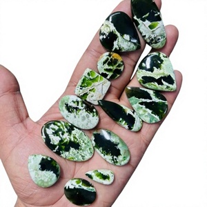 Pierres précieuses 100 % naturelles en chrysoprase, formes variées, cabochons polis, pierres lâches pour la fabrication de bijoux homme femme, cadeau, FAIJAN GEMS Troisième - Product Image 1