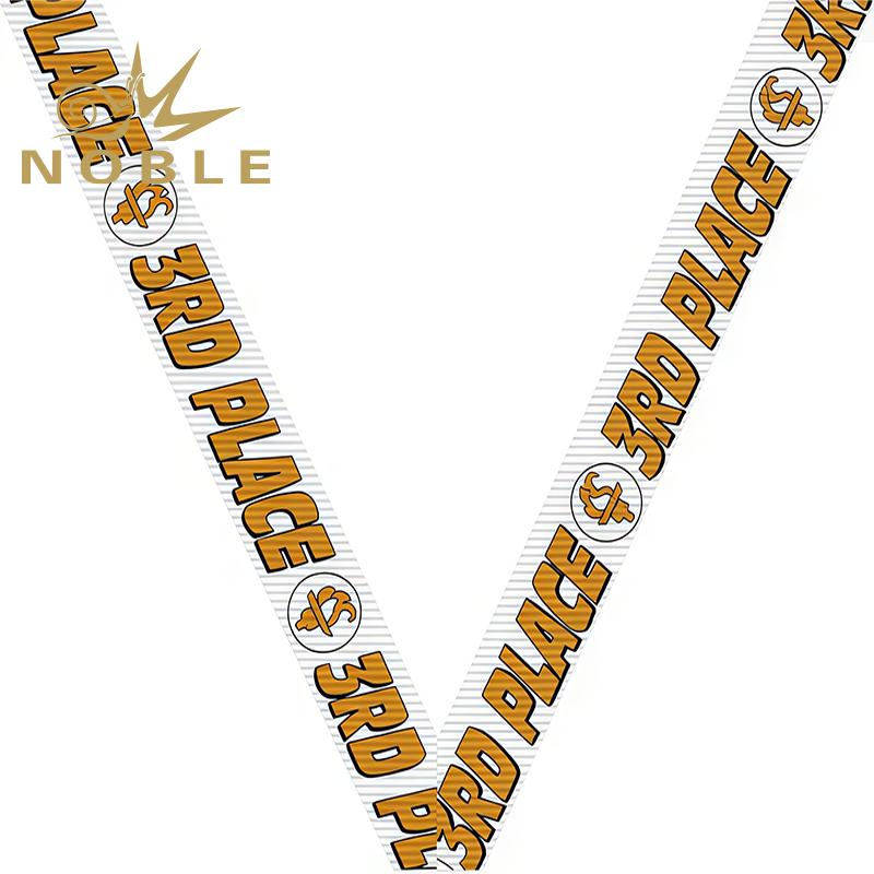Customized Prize Standings 3rd Place Black Sport Neck Ribbon Medal Neck Ribbons Sublimation Printing Image 3