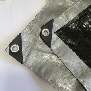 Bâche tissée double/à double armature avec armure triangulaire noire, tricotée par trame, anti-UV, coupe-vent, résistante aux déchirures, en PE, style uni chinois, pour doublure - Product Image 2