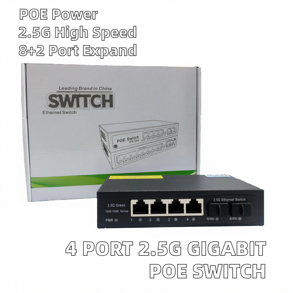 CE-7024-2.5g 8+2 Ports Gigabit Smart 2.5g POE Ethernet Switch 10/100 ...