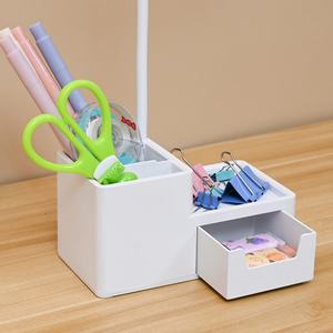 Lampe de bureau LED pliable à intensité variable avec support de téléphone rechargeable par USB et tiroir de rangement pour stylos – Offre Spéciale - Product Image 3