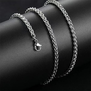 Stainless Steel Keel <b>Chain</b> Necklace <b>Titanium</b> Steel Flower Basket <b>Chain</b> Unisex Fashion Jewelry Gift Occasion Necklaces - Product Image 4