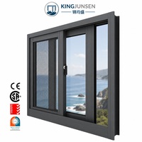 Maßgefertigte Aluminiumlegierung-Schiebefenster Energieeffizient NFRC AS2047 Gehärtetes Glas Hurrikan-Zertifizierung Modernes Design
