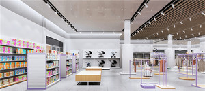 Hợp Thời Trang Dễ Thương Kim Loại Trẻ Sơ Sinh Cửa Hàng Hiển Thị Giá Tùy Chỉnh Bằng Gỗ Trẻ Em Quần Áo Cửa Hàng Đồ Đạc Đồ Nội Thất Cho Bé Thiết Kế Nội Thất - Product Image 4