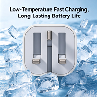 Chargeur rapide USB-C universel PD 20W, adaptateur pliable avec prise UK, résistant au feu, pour téléphone, écouteurs, appareil photo