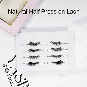 Pestañas Postizas YASNAI Lash Beauty 3D Half Lash Wing, Resistentes al Agua, Duración de 3-5 Días, Pelo Sintético Coreano, Pre-Encoladas, Hechas a Mano - Product Image 3