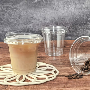 Gobelets en plastique jetables transparents personnalisés en <span class=keywords><strong>PET</strong></span>, gobelets pour boissons froides, café, bubble tea avec couvercles, écologiques, 12 oz, 14 oz, 20 oz, 32 oz, 16 oz - Product Image 4