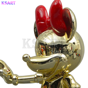 Minnie mouse statue sculpture FRP sculpture en résine artisanat grand <span class=keywords><strong>pendule</strong></span> minnie marée jouant bonhomme - Product Image 5