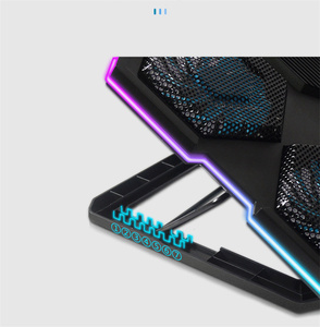 Support de refroidissement ergonomique <span class=keywords><strong>pour</strong></span> ordinateur <span class=keywords><strong>portable</strong></span> avec logo personnalisé, réglable en hauteur sur 7 niveaux, en fer, avec grille de ventilation - Product Image 4