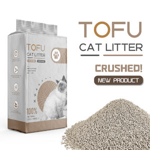 Natuurlijke materialen, biologisch afbreekbaar, zeer absorberend, doorspoelbaar, vermalen tofu kattenbakvulling, superieure absorptie, snelklonterend, stofvrij - Product Image 1