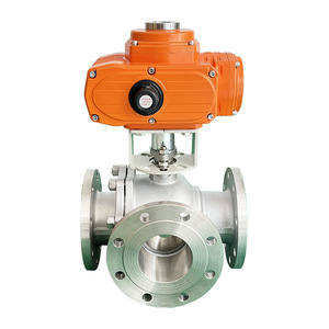 Válvula de Bola Eléctrica a Prueba de Explosiones de Tres Vías con Brida de Acero Inoxidable 304, Estructura Fija, para Uso en la Industria Alimentaria - Product Image 5