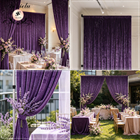 ANNIELU Rideaux de plafond modernes en velours écrasé vert émeraude de luxe sur mesure pour décoration de mariages et événements