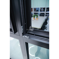 Nueva Llegada Ventanas de aluminio Diseño NFRC America Market Aluminio Vidrio templado Perfiles de ventana abatible Ventanas de inclinación y giro