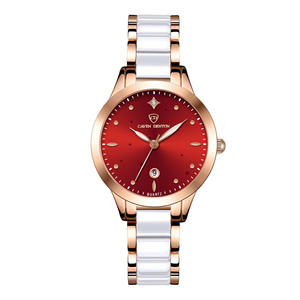 Women's Ceramic Diamond-Set Waterproof Quartz Watch <b>Christmas</b> Gift - Elegant Calendar Watch - Product Image 2