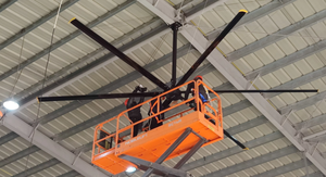 Ventilateur de plafond géant HVLS avec moteur PMSM, faible consommation d'énergie, pales en aluminium, pour le refroidissement des entrepôts et des usines - Product Image 4