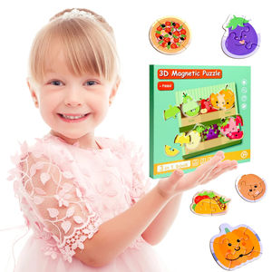 หนังสือปริศนาแม่เหล็ก 3 in 1 ของเล่นเสริมพัฒนาการเด็ก ฝึกการเรียนรู้ ผลไม้ ผัก เกมจับคู่ สำหรับเด็กอายุ 3 ปีขึ้นไป - Product Image 2