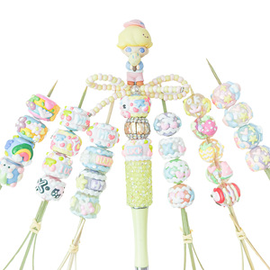 MFan - Cuentas Acrílicas de Colores Pastel <span class=keywords><strong>con</strong></span> Diseño de Dibujos Animados, para Manualidades, Decoración de Teléfonos Móviles, Transparentes, Pintadas a Mano - Product Image 5