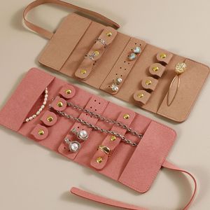 Nouveauté : Pochette de rangement pour bijoux en microfibre douce, avec fermeture à bouton pression, pour bagues, colliers et bracelets - Product Image 1