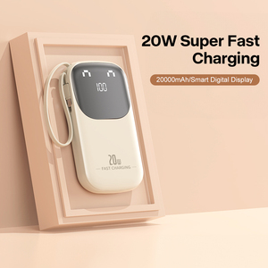 Conception mignonne Câbles intégrés 10000mah Powerbank <span class=keywords><strong>Chargeur</strong></span> de téléphone portable à charge rapide pour le support OEM de voyage - Product Image 2