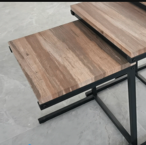 Wechery-ensemble de table basse et thé, 3 pièces, pour salon de maison, cadre en bois design, bon marché, en promotion - Product Image 5