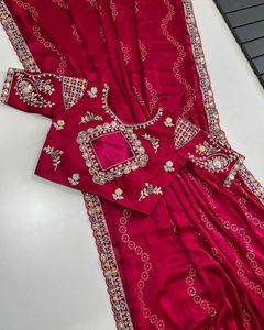 Pekerjaan bordir berat desainer Trending baru dengan blus full Stich Saree untuk wanita pakaian Tersedia dengan harga grosir - Product Image 5
