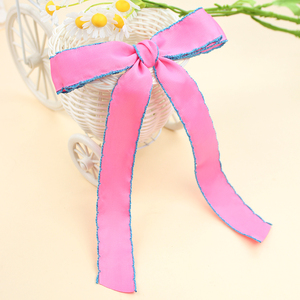 Pinzas para el Cabello con Lazo <span class=keywords><strong>de</strong></span> Princesa, Personalizables, con Volantes, Color Sólido, con Cinta Larga, para Niñas, Accesorios para el Cabello Infantiles - Product Image 4