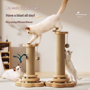 Poste Rascador Duradero de Sisal para Gatos, Juguete Interactivo para Aliviar el Aburrimiento, con Características para Gatos y Gatitos, Palo de Juguete, Estructura para Escalar - Product Image 4