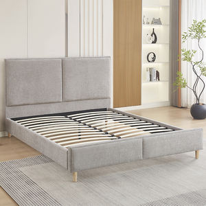 Lit rembourré de luxe haut de gamme, mobilier de chambre à coucher, lit moderne et confortable - Product Image 1