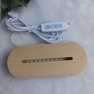 Nhà máy cung cấp 3dwooden ánh sáng ban đêm đứng với ánh sáng khác nhau gỗ LED ánh sáng cơ sở - Product Image 4