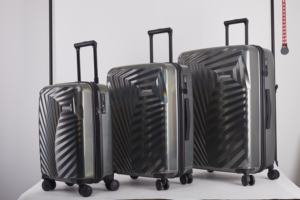 Ensemble <span class=keywords><strong>de</strong></span> valises à roulettes rigides en PET pour voyage en Amérique, vente en gros, avec serrure TSA - Product Image 2