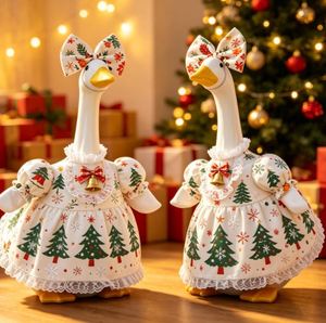 Nouvelle Décoration de Noël pour Porche - Costume de Grande Oie Blanche de 23 Pouces - Vente en Gros Fabricant - Product Image 4