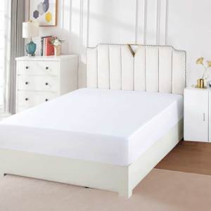 Bộ ga trải giường chất lượng khách sạn, bền, số lượng lớn, cỡ <span class=keywords><strong>King</strong></span>/Queen, 100% cotton, họa tiết sọc, màu trắng sang trọng - Product Image 2