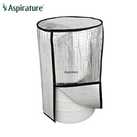 Couverture de réservoir d'eau tridimensionnelle isolée en aluminium avec couvercle, attaches Velcro et fonction occultante, sur mesure