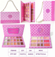 Nouvelle palette de maquillage 2026 double couche avec fard à paupières, blush et illuminateur, fini nacré et effet couleur naturelle