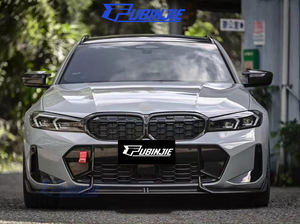 AO stile fibra di carbonio paraurti anteriore labbro 3 pezzi Splitter per <span class=keywords><strong>BMW</strong></span> 3 serie G20 LCI <span class=keywords><strong>G21</strong></span> stoing 2023 + fibra di carbonio labbro anteriore - Product Image 3