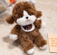 Peluche personnalisée chiot avec bavoir, jouet en peluche doux, poupée chiot mignonne avec bavoir, coussin chiot pour enfants, cadeau et décoration intérieure