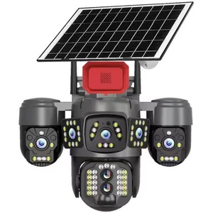 Cámara de Seguridad Inalámbrica V380pro Yoosee con Cuatro Lentes AOV Wifi 4G 40MP IP PTZ CCTV, Cámara de Vigilancia Exterior Tipo Bala con Energía Solar - Product Image 1