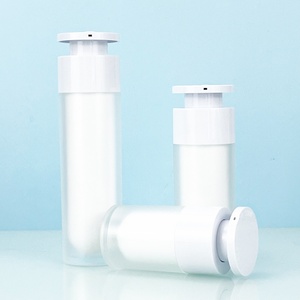 Customized logo Cosmetic Airless Lotion <b>Bottle</b> 15ml 30ml 50ml Essence Press <b>Bottle</b> White Frosted Airless <b>Pump</b> <b>Bottle</b> - Product Image 3