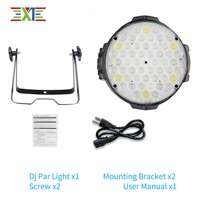 Nouveau projecteur PAR LED RGB 54x3W en aluminium 2025, 3-en-1 DMX512 3/7CH, avec fonction maître-esclave, pour effets de lavage de scène, idéal pour DJ, clubs et mariages